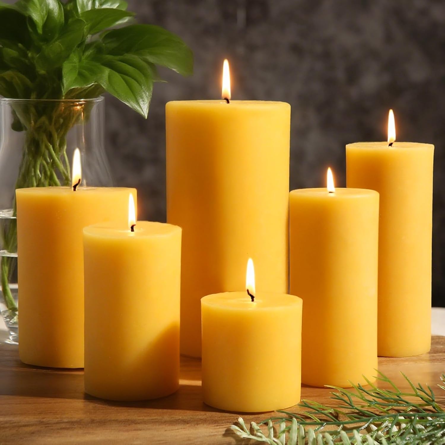Home Fragrance Non Toxic - Zestaw świec z wosku pszczelego, 6